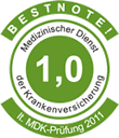 Bestnote 1,0 lt. MDK-Prüfung 2011